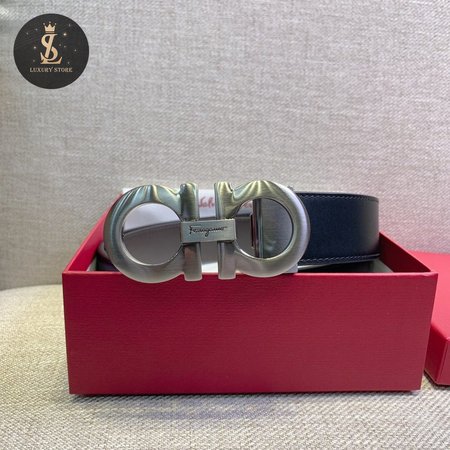 Ferragamo Black Belt 3.5cm