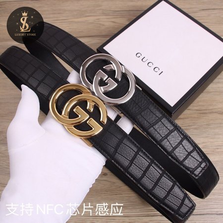 Gucci Thin Black Belt 3.5cm