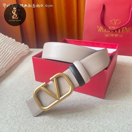 Valentino White Belt 4.0cm