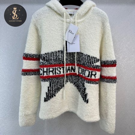 Dior Five-pointed Star Hooded Knit Hoodie