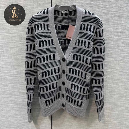 Miu Miu V-Neck Cardigan Sweater