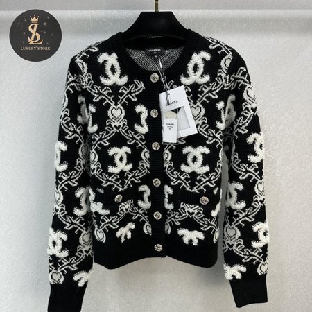 Chanel Round Collar Cardigan Sweater