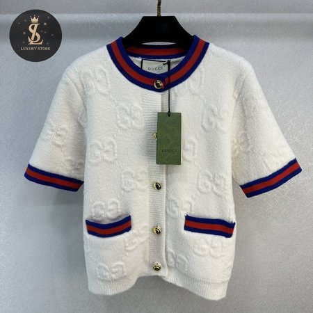 Gucci White knit Short Sleeve