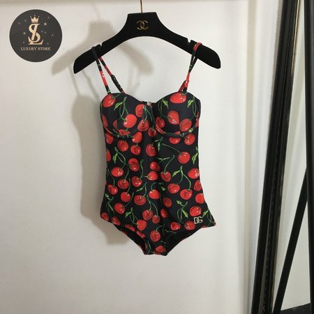 Dolce & Gabbana Cherry One-Piece Swimsuit