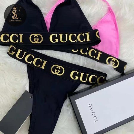 Gucci Black Two-Piece Swimsuit