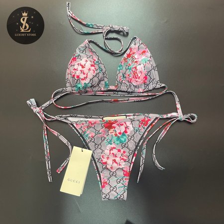 Gucci Rose Two-Piece Swimsuit