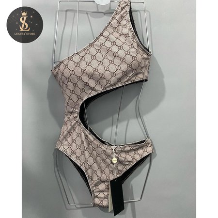 Gucci Waist-Revealing One-Piece Swimsuit