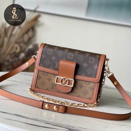 dauphine monogram reverse mm brown