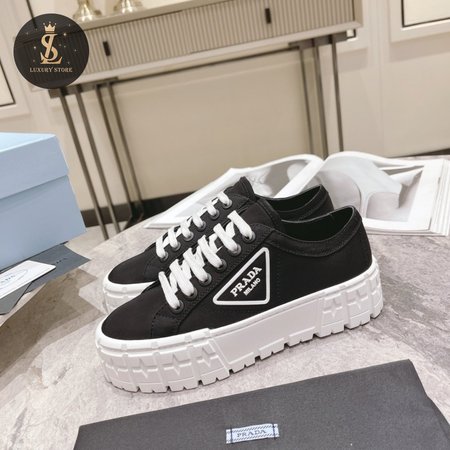 Prada Lug-Sole Platform Sneakers