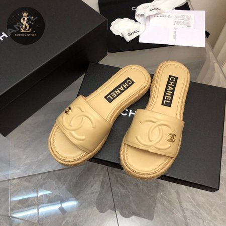 Chanel Casual Style Leather Party Style Elegant Sandals