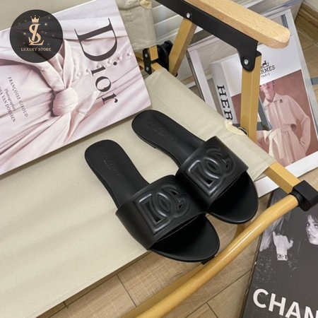 Dolce & Gabbana Black Logo Slides