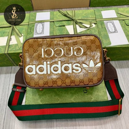 Gucci x Adidas Small Shoulder Bag Beige/Brown