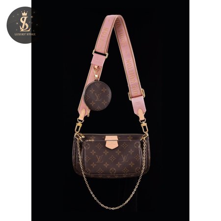 multi pochette accessoires monogram rose clair