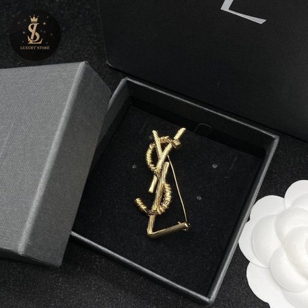 Saint Laurent Gold-Tone Brooch