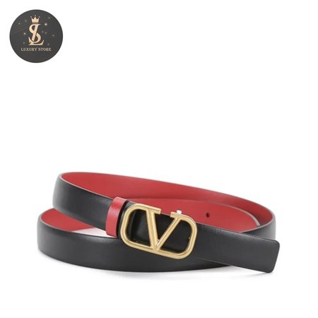 Valentino Garavani Reversible Vlogo Signature Belt In Glossy Calfskin