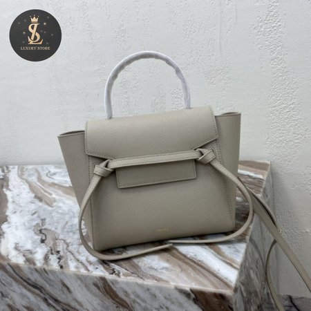 Celine Belt Nano Bag In Grained Calfskin