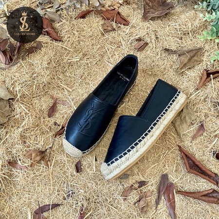 Saint Laurent Black Espadrilles With Logo