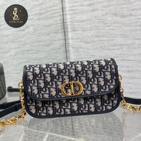 Dior Oblique Jacquard Blue 30 Montaigne Avenue Bag