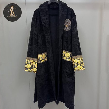 Versace Baroque Cotton Terry Bathrobe