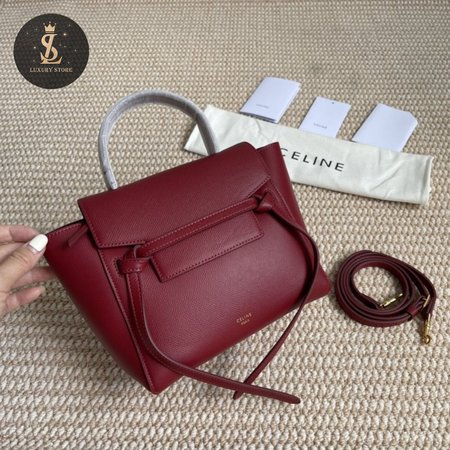 Celine Micro Belt Bag In Grained Calfskin