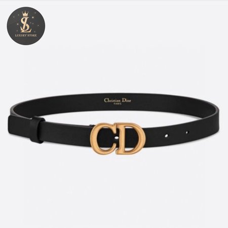 Dior Saddle Belt 20mm Black Smooth Calfskin