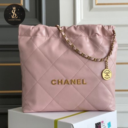 Chanel Calfskin Quilted Chanel 22 Rose Clair