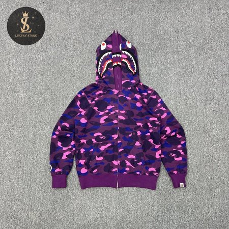 Bape Hoodie Shark Camo Print