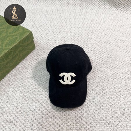 Chanel Cotton CC Cap Hat Black