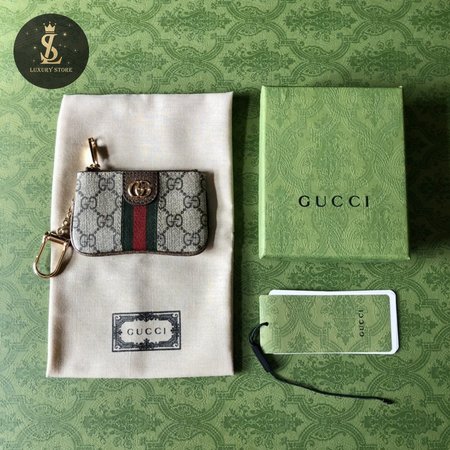 Gucci Ophidia Key Case Beige/Ebony