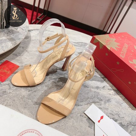 Christian Louboutin Camel Loubi Queen Sandals