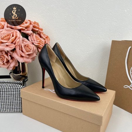 Christian Louboutin Black Leather Pumps