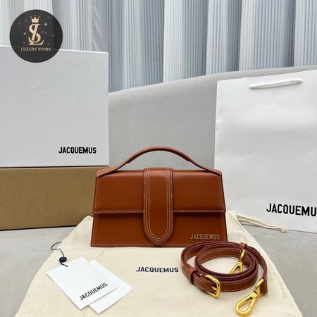 Jacquemus Le Grand Bambino Crossbody Flap Bag Light Brown