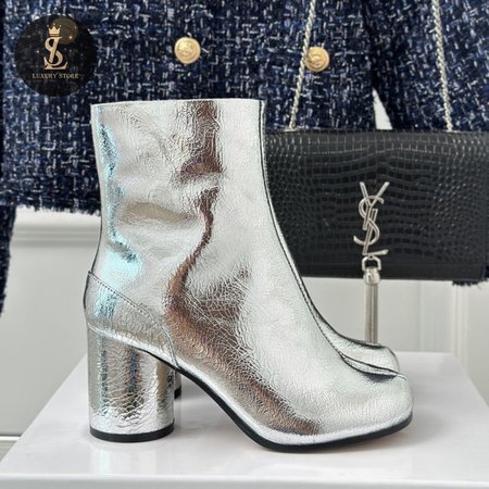 Maison Margiela Silver Metallic Ankle Boots