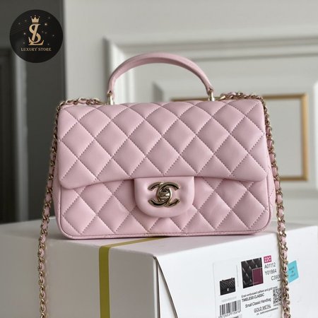 Chanel 22P Light Pink Caviar Coco Handle Bag