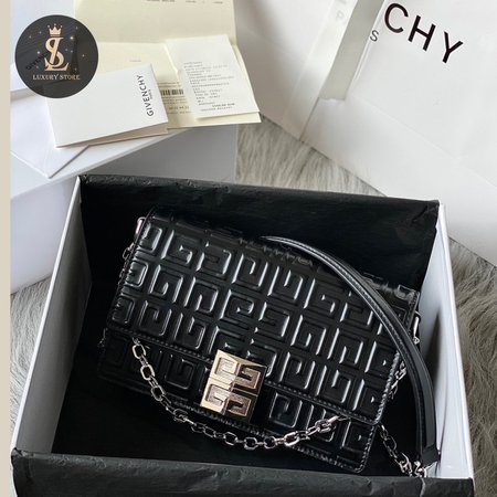 Givenchy Small 4G Bag In 4G Coated Canvas With Chain