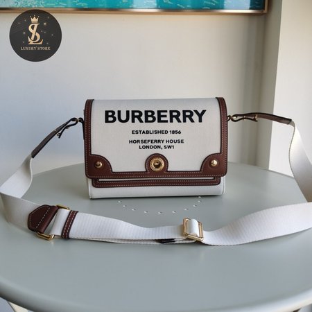 Burberry Horseferry Print Canvas Note Bag Natural/Tan 80302491