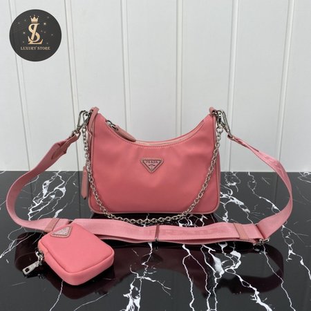 Prada Re-Edition 2005 Saffiano Leather Bag Petal Pink 1BH204