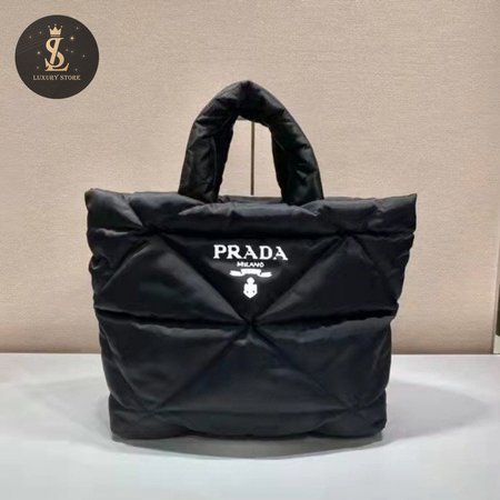 Prada Re-Nylon Padded Tote Bag Black 2VG082