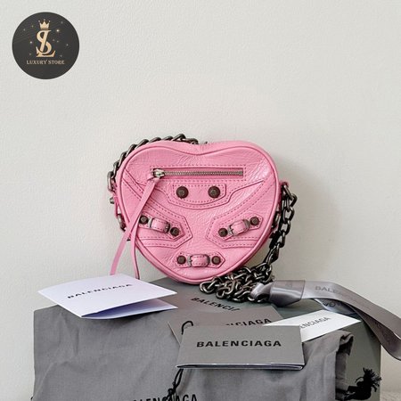 Balenciaga Le Cagole Heart Mini Bag In Pink 5812