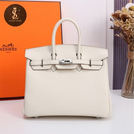 Hermes Birkin 30 White Clemence Palladium Hardware