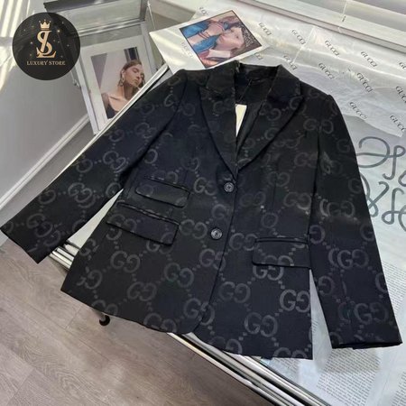 Gucci Light GG Canvas Single-Breasted Jacket