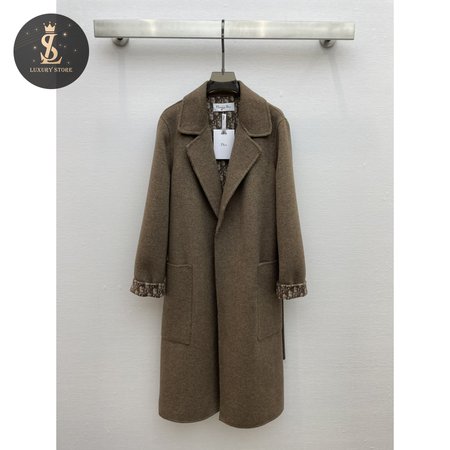 Dior Logo Reversible Lapel Wool Coat