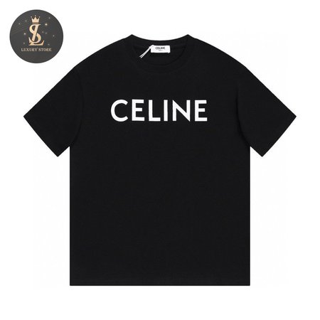 Celine Loose T-Shirt In Cotton Jersey Black / White XS-2XL