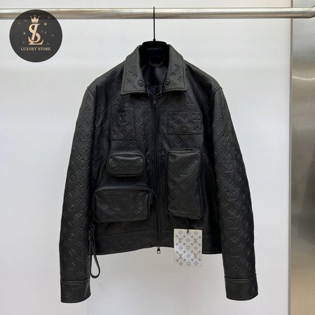 monogram embossed utility jacket 1a5ztj s-2xl