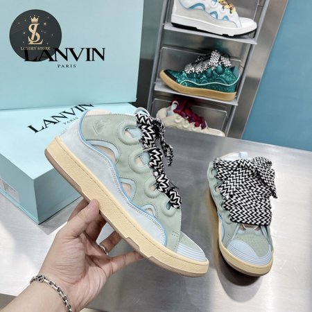 LANVIN Curb sneakers pale blue DRA2-A2121 Size 35-45