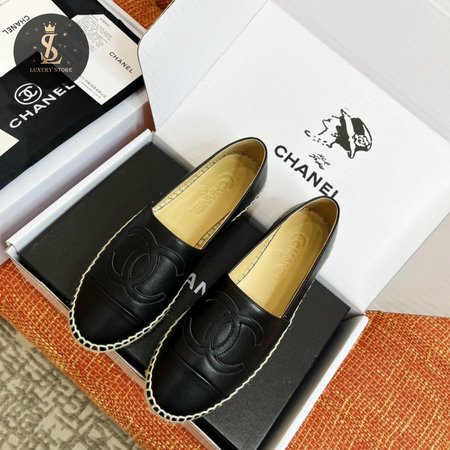 Chanel Espadrilles Lambskin Black 35-40