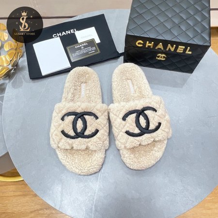 Chanel Lambswool Slippers 35-40