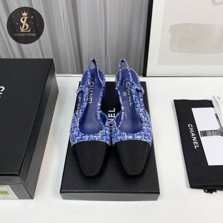 Chanel Slingbacks Blue 35-39