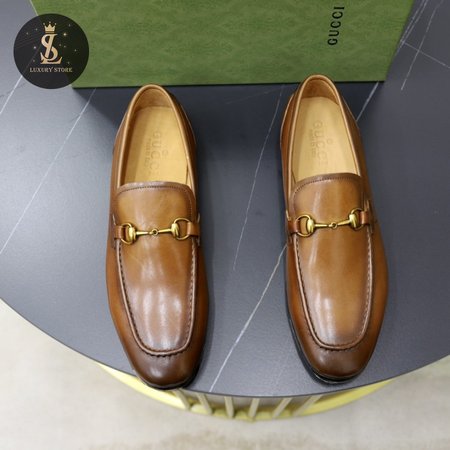 Gucci Jordaan Leather Loafer Brown 38-44