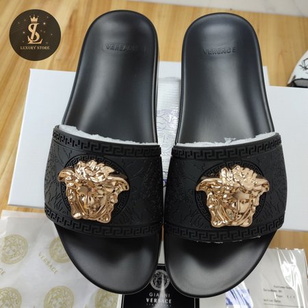 Versace Palazzo Slides Black 35-46